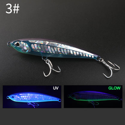 160mm/70g 3D Print Sinking Hard Fishing Lure, Yozuri Style Musky Crankbait Pencil Bait With Treble Hooks
