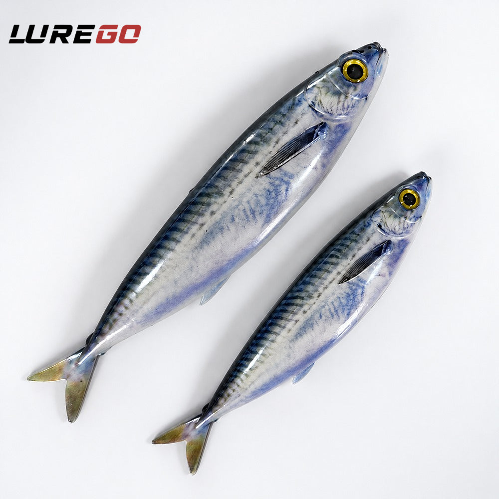 LUREGO Glow Mackerel Swimbait 20/25cm – Weedless Soft Lure for Flounder & Sea Bass
