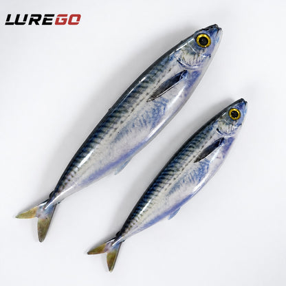 LUREGO Glow Mackerel Swimbait 20/25cm – Weedless Soft Lure for Flounder & Sea Bass