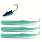 Blue 20g Jig Head + 3-Tail Swimbait Set | 115mm/ 6g Ultra-Realistic Lure | Casting Bottom Rig