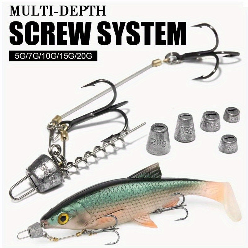 Saltwater Fishing Hook Rigs - Treble Hook Set for Heavy Soft Baits | Deep Sea Jig Hooks | High-Strength Lure Fishing System