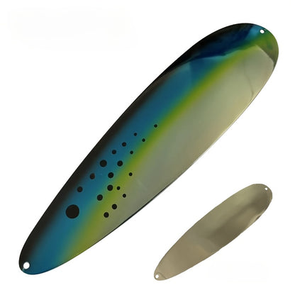 Professional 8''/9'' Stainless Steel Spoon Lures - Ultra-Reflective Saltwater Fishing Lures with Sharp Treble Hooks