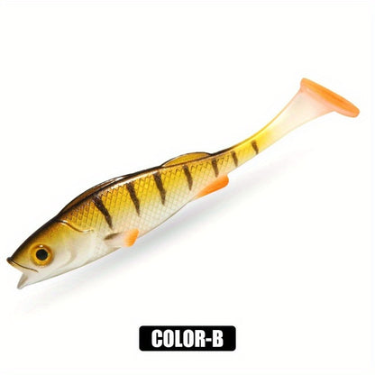 3pcs 7cm/11cm/14cm Soft Tail Realistic Fish Lures - Floating & Sinking Dual Action, High-Density Durable PVC Bait for Bass
