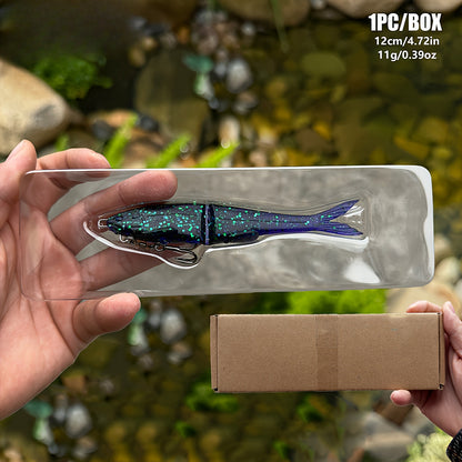 12/17/22cm Two-Section Soft Swimbait – Long-Casting, Segmented Lifelike Action for Predator Fish