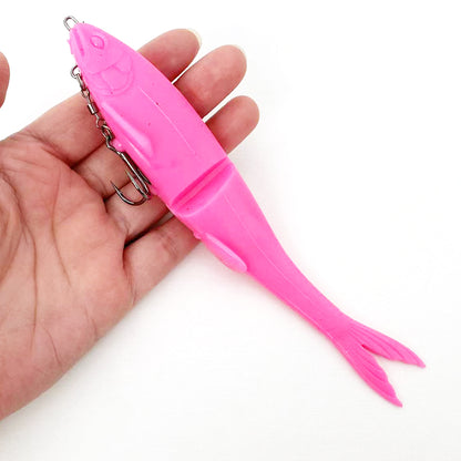 12/17/22cm Two-Section Soft Swimbait – Long-Casting, Segmented Lifelike Action for Predator Fish