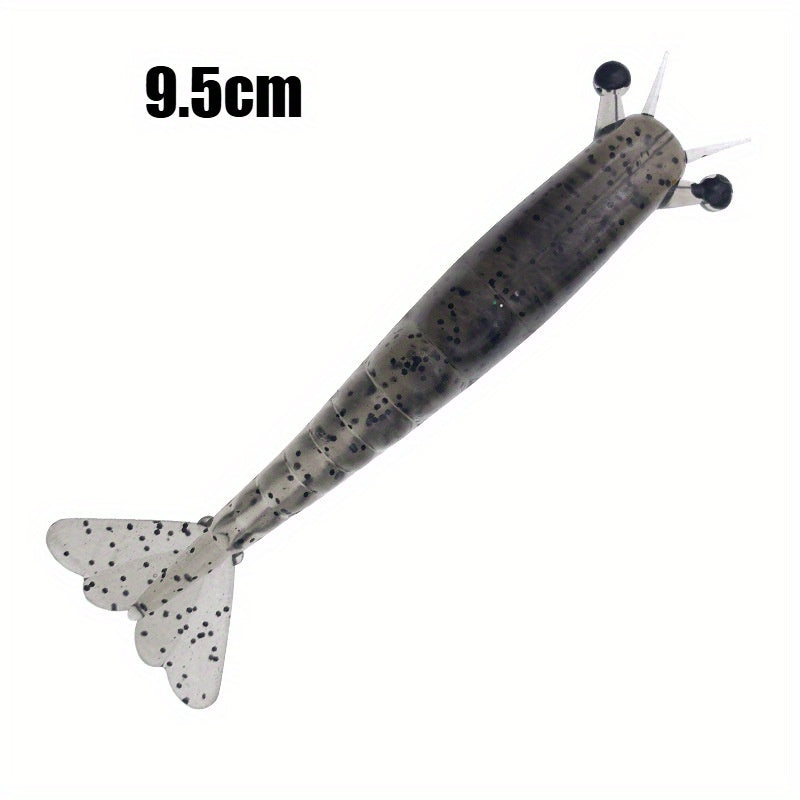 2pcs Ironclad Giant Shrimp Soft Bait - Sinking Lure with Anti-Bite Cutting Design, PVC Material, Perfect for Freshwater and Saltwater Fishing