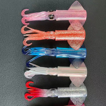 Replacement Squid Body – Glow-UV Soft Bait, Durable Silicone Body, Easy to Install NO JIG HEAD