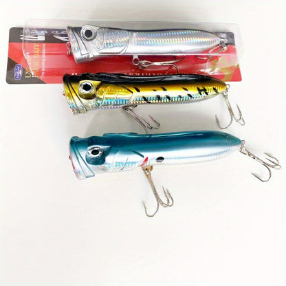 18.5cm Giant Popper Lure - 106g Triple-Color Splash Bait - Topwater Fishing Lure