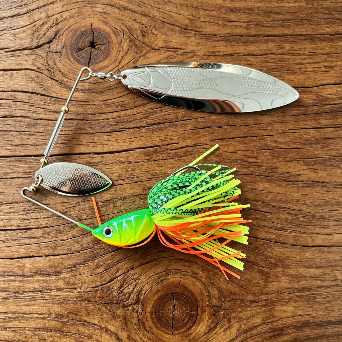 LUREGO Heavy-Duty Weedless Dual Willow Spinnerbait – 1.75 oz & 3 oz Long-Cast