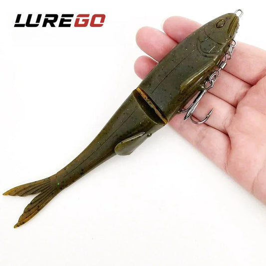 12cm/17cm Two-Section Long-Casting Soft Swimbait: Segmented Lifelike Action, Powerful Long-Casting Performance