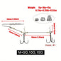 Saltwater Fishing Hook Rigs - Treble Hook Set for Heavy Soft Baits | Deep Sea Jig Hooks | High-Strength Lure Fishing System