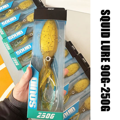 Luminous UV TPR 90g 130g 170g 200g 250g Octopus Squid Skirt With Assist Hook