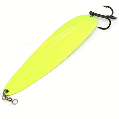 Professional 8''/9'' Stainless Steel Spoon Lures - Ultra-Reflective Saltwater Fishing Lures with Sharp Treble Hooks