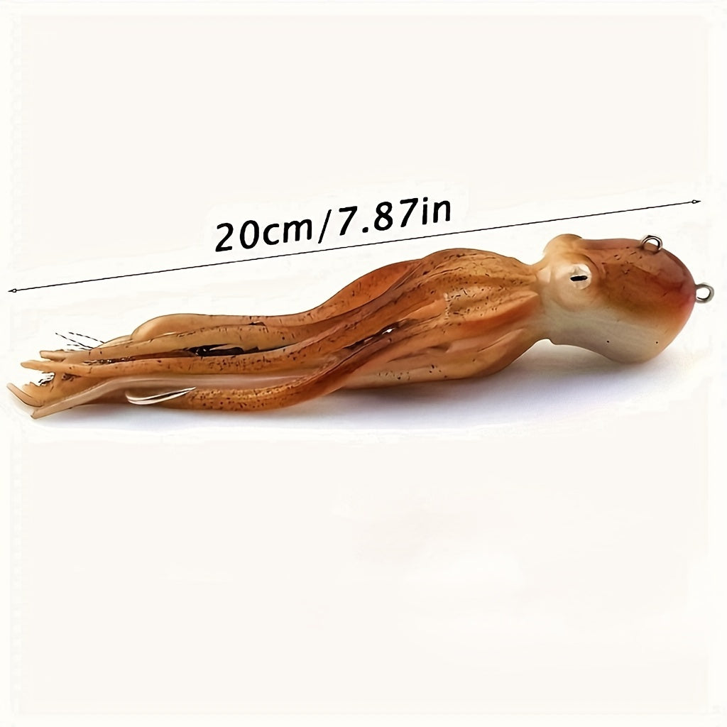 1pc Bionic Octopus Lure - Extremely Long Distance Casting Capability, Realistic and Lifelike, Super Soft and Flexible Body - Single Piece Essential Tool for Anglers, Artificial Soft Fishing Accessory