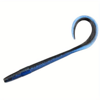 8PCS /9PCS  Dual-Color Lure 5.31inch/6.5inch Curled Tail Soft Bait Full-Swimming Lure for Bass and Perch