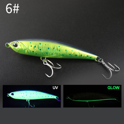 160mm/70g 3D Print Sinking Hard Fishing Lure, Yozuri Style Musky Crankbait Pencil Bait With Treble Hooks