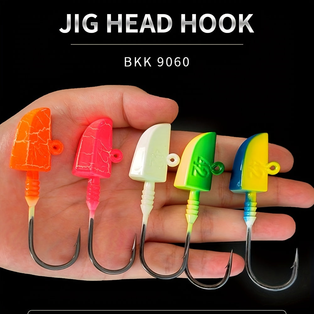[14g-56g BKK Fishing Hook] BKK Professional Grade 14g28g42g56g Anti-Slip Lead Head Fishing Hook 7/0