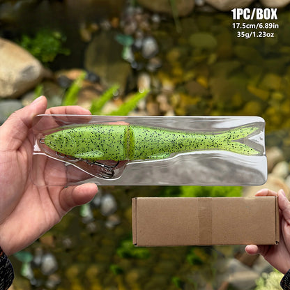 12/17/22cm Two-Section Soft Swimbait – Long-Casting, Segmented Lifelike Action for Predator Fish