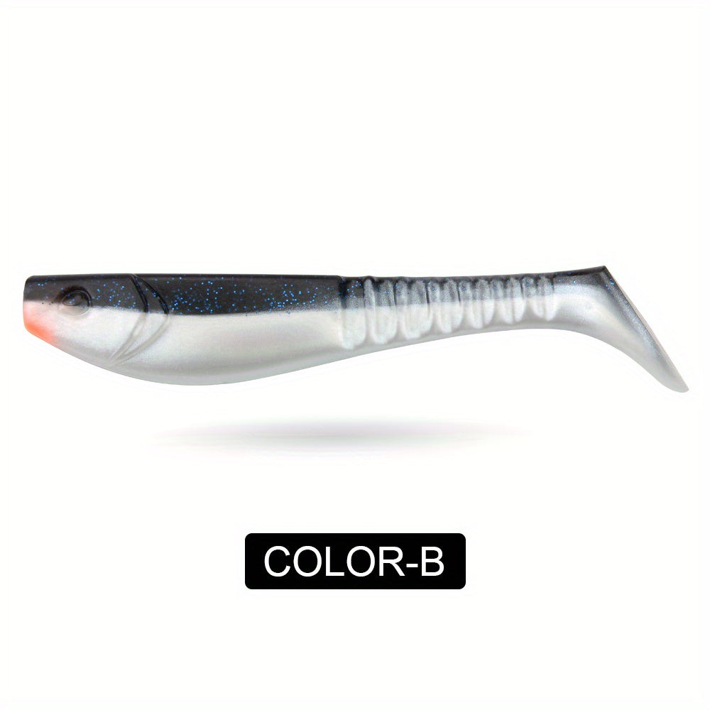 2pcs Large T-Tail Soft Lures 5.12inch/19G for Pike And Striped Bass, Shad Imitation Bait