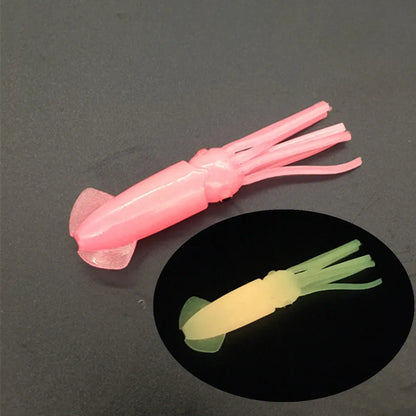 50PCS 7.5cm/3g Luminous Octopus Lures Offshore Trolling Bait