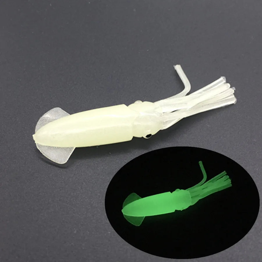 50PCS 7.5cm/3g Luminous Octopus Lures Offshore Trolling Bait