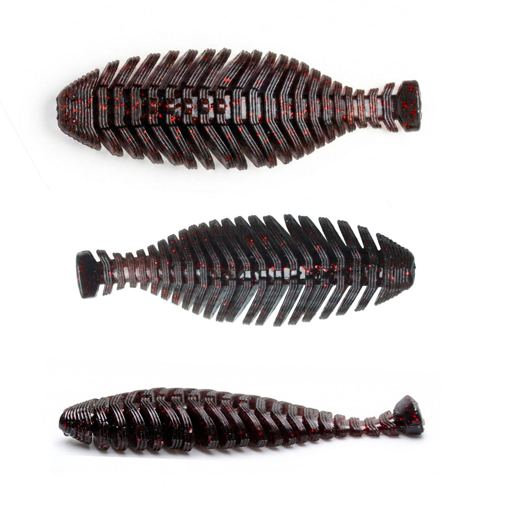 9.5cm/12g Flat Gill Fish Bone Soft Lure Slow Sinking Bass Soft Bait For Black Pond
