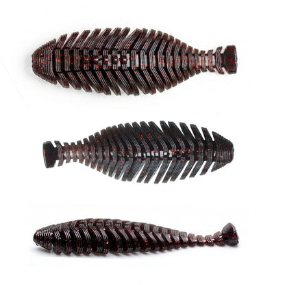 9.5cm/12g Flat Gill Fish Bone Soft Lure Slow Sinking Bass Soft Bait For Black Pond