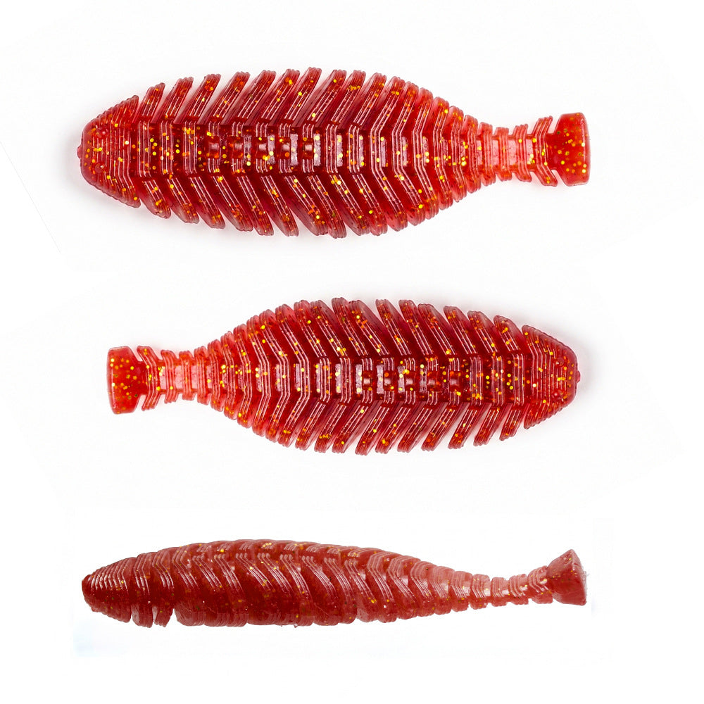 9.5cm/12g Flat Gill Fish Bone Soft Lure Slow Sinking Bass Soft Bait For Black Pond
