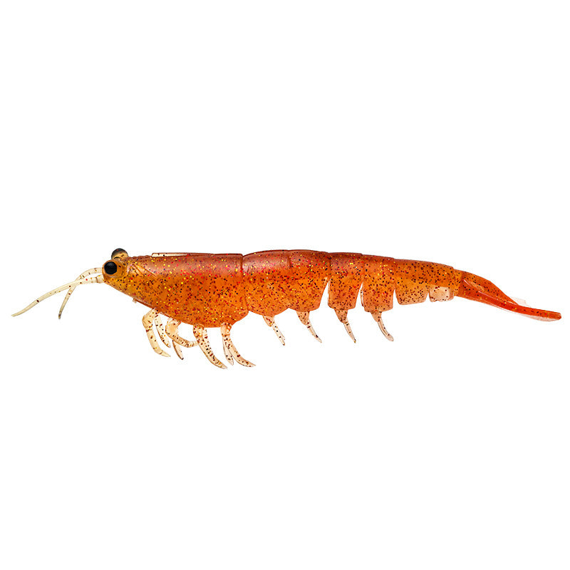 18cm/38g /Realistic Soft Artificial Shrimp Fishing Lures, Silicone Prawn Baits for Saltwater Sea Fishing