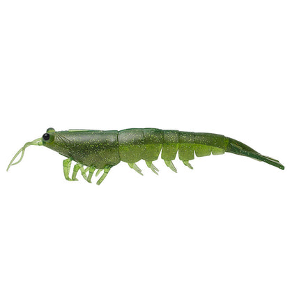 18cm/38g /Realistic Soft Artificial Shrimp Fishing Lures, Silicone Prawn Baits for Saltwater Sea Fishing
