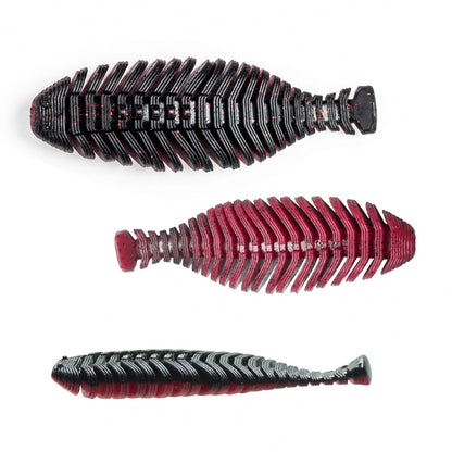 9.5cm/12g Flat Gill Fish Bone Soft Lure Slow Sinking Bass Soft Bait For Black Pond