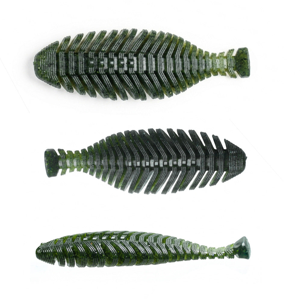 9.5cm/12g Flat Gill Fish Bone Soft Lure Slow Sinking Bass Soft Bait For Black Pond