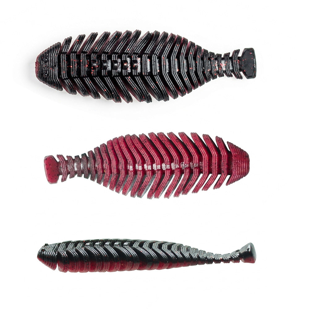 9.5cm/12g Flat Gill Fish Bone Soft Lure Slow Sinking Bass Soft Bait For Black Pond