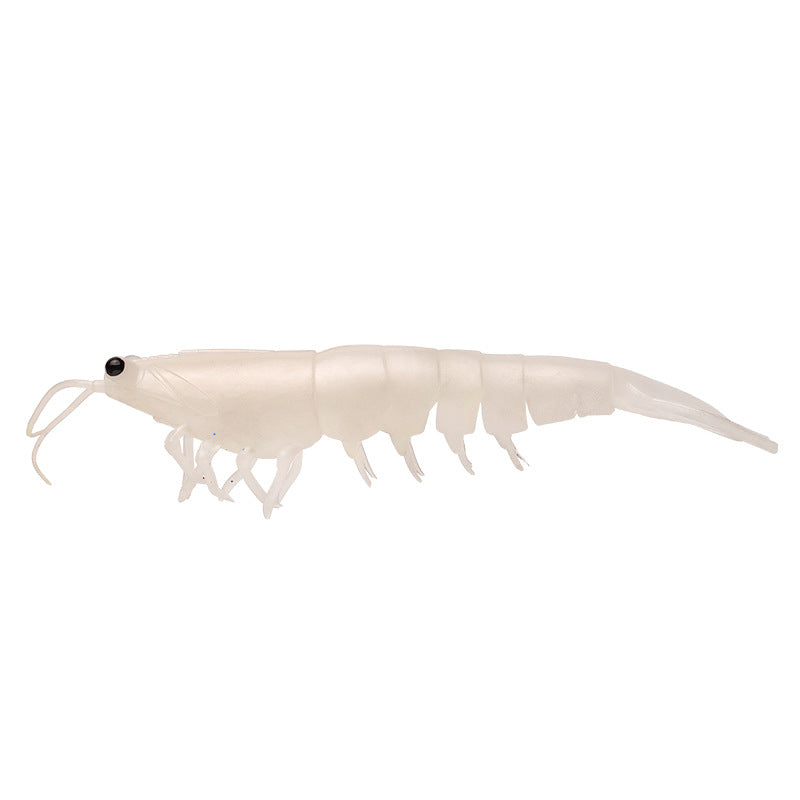18cm/38g /Realistic Soft Artificial Shrimp Fishing Lures, Silicone Prawn Baits for Saltwater Sea Fishing