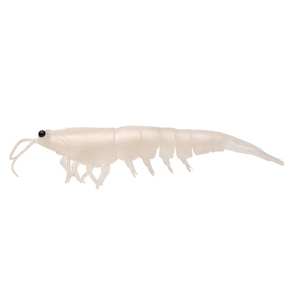 18cm/38g /Realistic Soft Artificial Shrimp Fishing Lures, Silicone Prawn Baits for Saltwater Sea Fishing