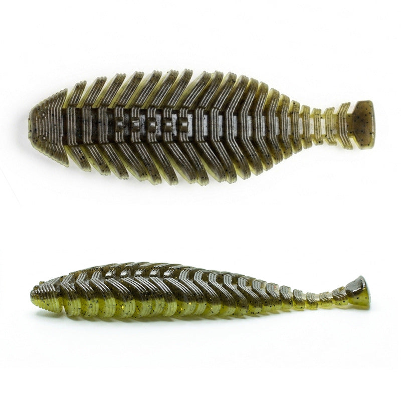 9.5cm/12g Flat Gill Fish Bone Soft Lure Slow Sinking Bass Soft Bait For Black Pond