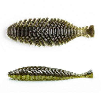 9.5cm/12g Flat Gill Fish Bone Soft Lure Slow Sinking Bass Soft Bait For Black Pond