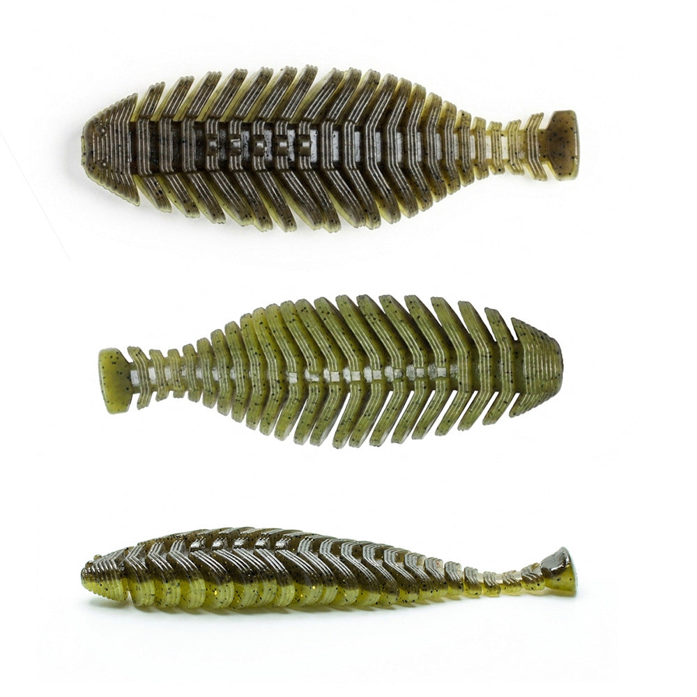 9.5cm/12g Flat Gill Fish Bone Soft Lure Slow Sinking Bass Soft Bait For Black Pond