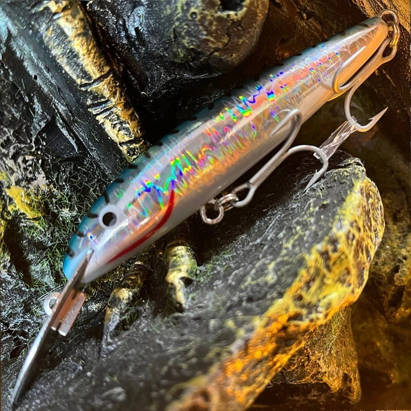 1PC Deep Sea Slow-Sinking Minnow Lure - 27g Weight Options - Long Cast Hard Bait for Spanish Mackerel/ Barracuda