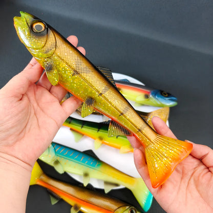 14cm-24cm Round-Tail Swim Bait  Soft Fishing Lure Ideal for Saltwater & Freshwater