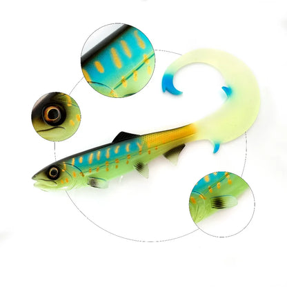 17cm-22.5cm Wavy Tail Soft Swimbait