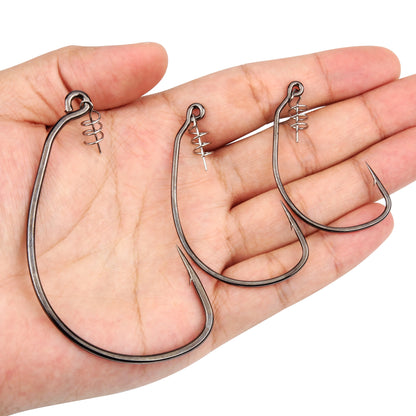 5/0 7/0 10/0 Swimbait Hooks Raptor Unweighted Wide Gap 3x-Strong Forged Shank For Soft Bait Fishing Lure
