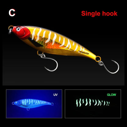 Sinking Pencil Popper 13cm/17cm – Ultra-Strong Tuna Hard Bait, Offshore Boat Fishing Lure for Saltwater Predators