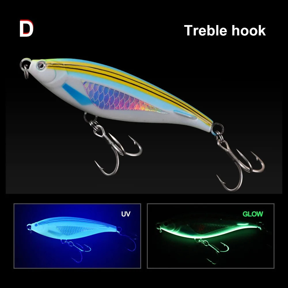 Sinking Pencil Popper 13cm/17cm – Ultra-Strong Tuna Hard Bait, Offshore Boat Fishing Lure for Saltwater Predators