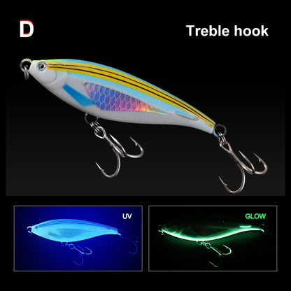 Sinking Pencil Popper 13cm/17cm – Ultra-Strong Tuna Hard Bait, Offshore Boat Fishing Lure for Saltwater Predators