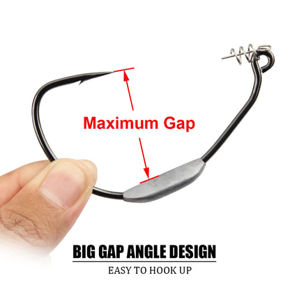 Raptor Hooks Heavy Duty Weighted Weedless Swimbait Hooks 5/0 7/0 10/0 Wide Gap Soft Bait Hooks Fresh Saltwater Fishing