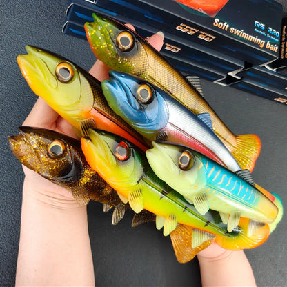 14cm-24cm Round-Tail Swim Bait  Soft Fishing Lure Ideal for Saltwater & Freshwater