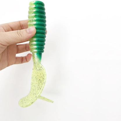 LUREGO Curl Tail Swimbait 20cm – Slow Sinking Soft Lure for Mahi-Mahi & Tuna