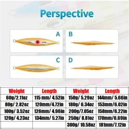 LUREGO Glow Diamond Metal Jig 60-300g, Fast Sink Jig for Tuna & Kingfish