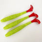 3PCS  16cm/20cm Large Ribbed T-Tail Soft Lure, Realistic Fishing Bait, Slow-Sink Design, Suitable for All Water Layers